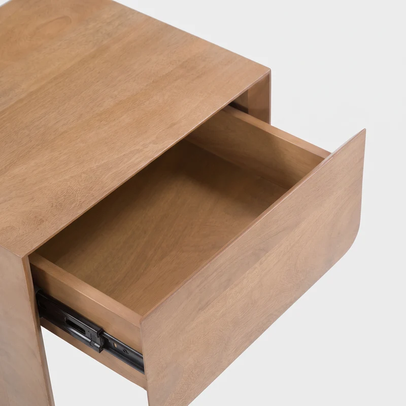 Table de chevet Achille en bois de manguier marron clair