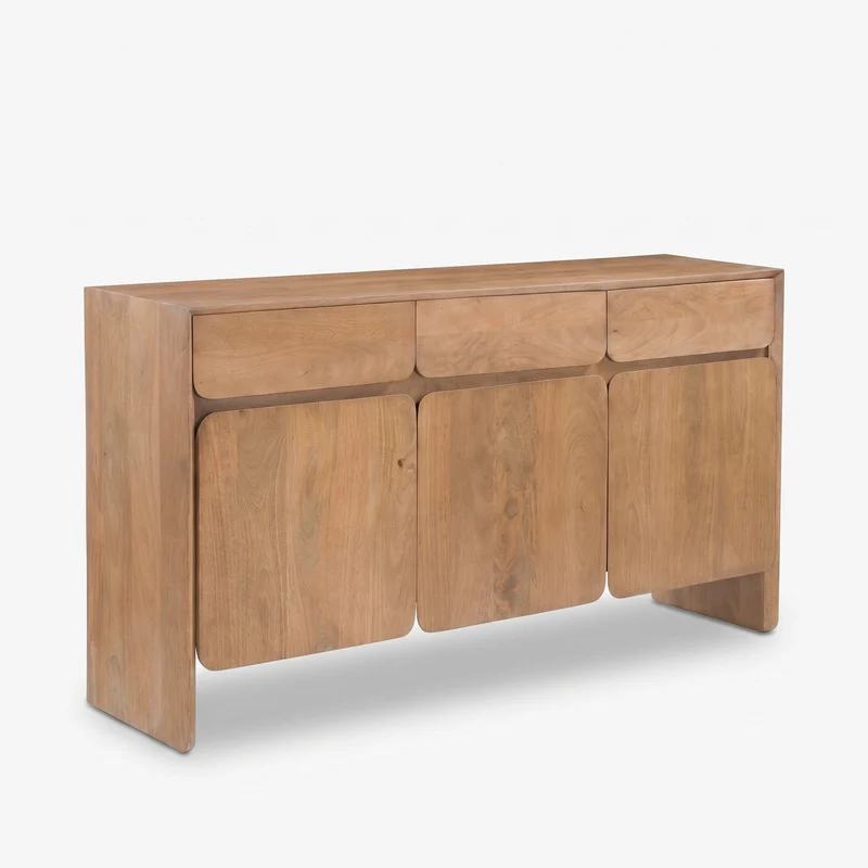 Buffet Achille en bois de manguier marron clair