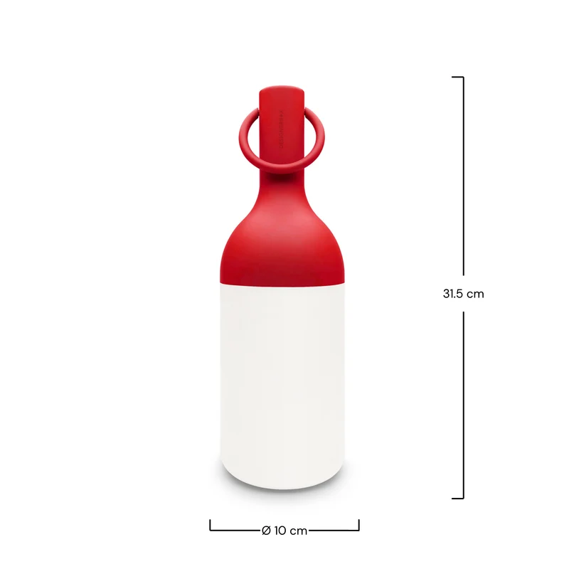 Lampe nomade Elo en plastique rouge