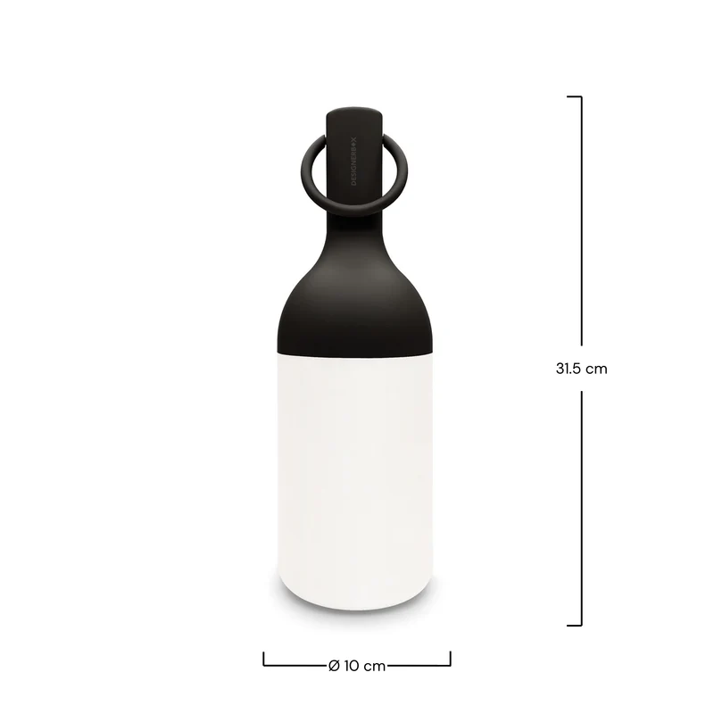 Lampe nomade Elo en plastique noir