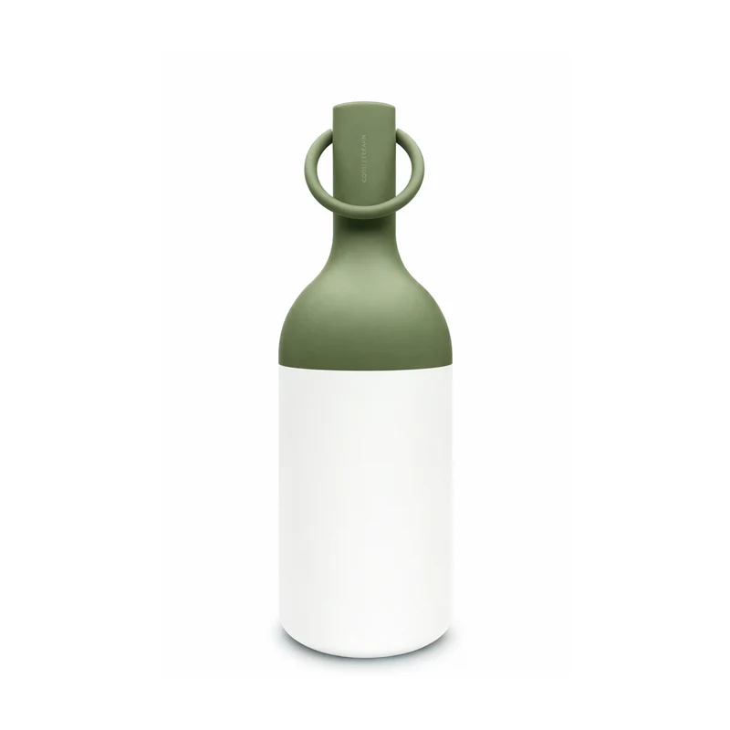 Petite lampe nomade Elo en plastique vert olive