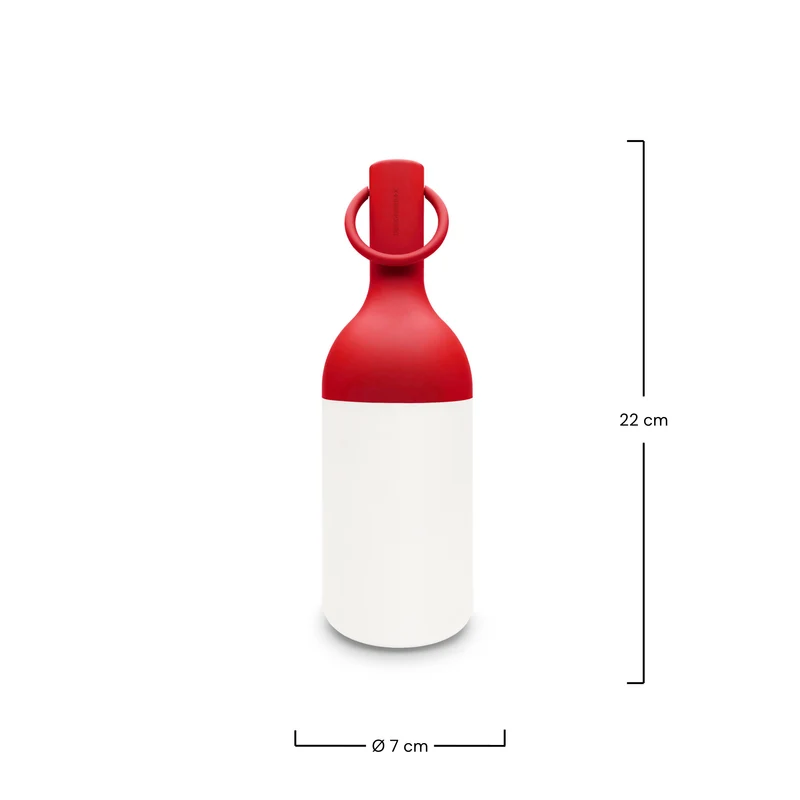 Petite lampe nomade Elo en plastique rouge