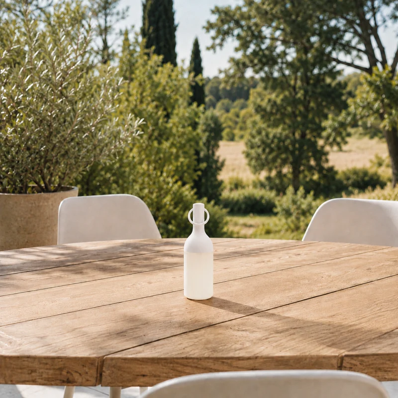 Petite lampe nomade Elo en plastique blanc