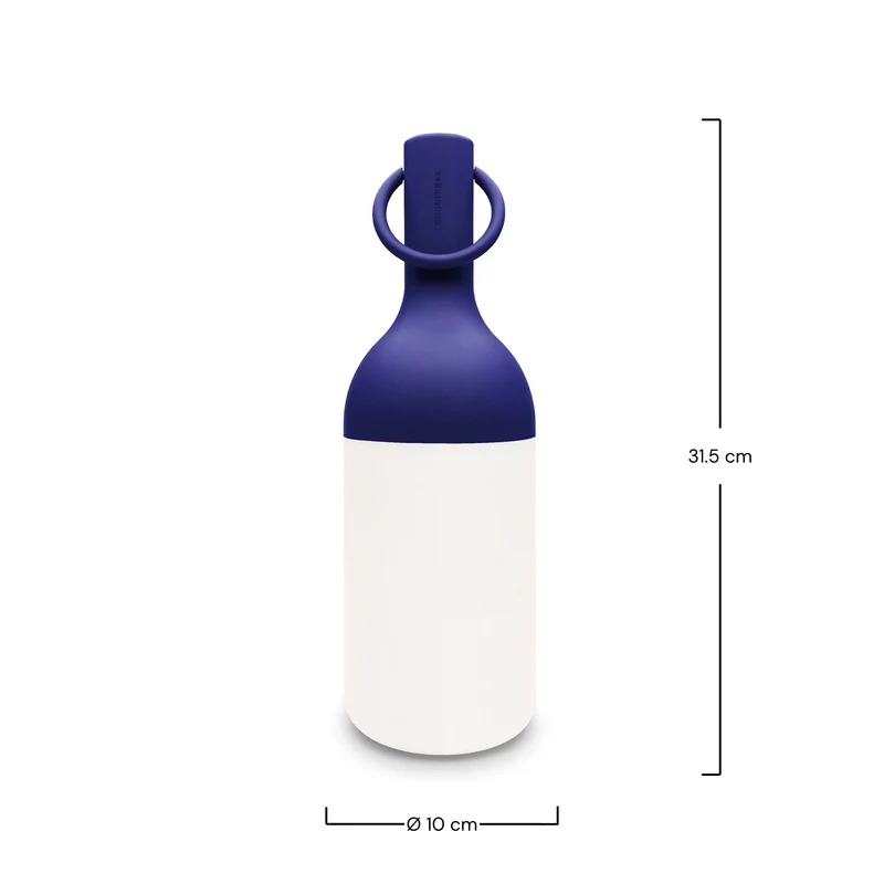 Lampe nomade Elo en plastique bleu