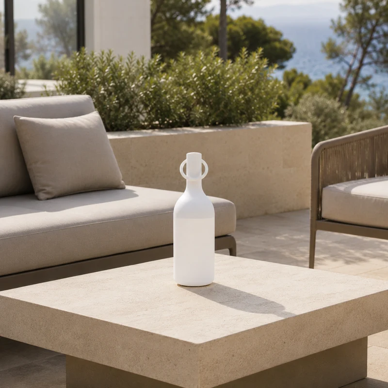 Lampe nomade Elo en plastique blanc
