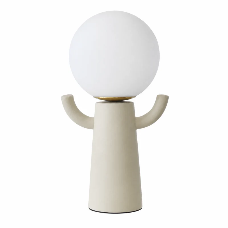 Lampe Paul en céramique blanc cassé