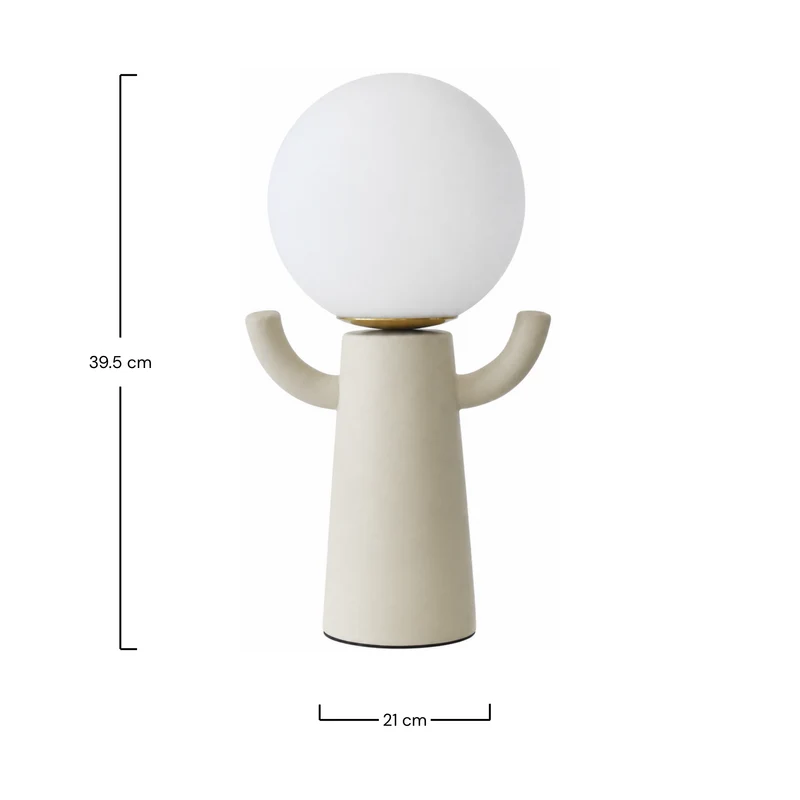 Lampe Paul en céramique blanc cassé
