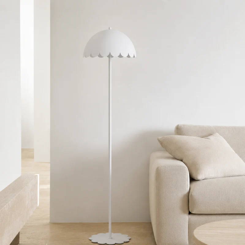 Lampadaire Flow en métal blanc H142 cm