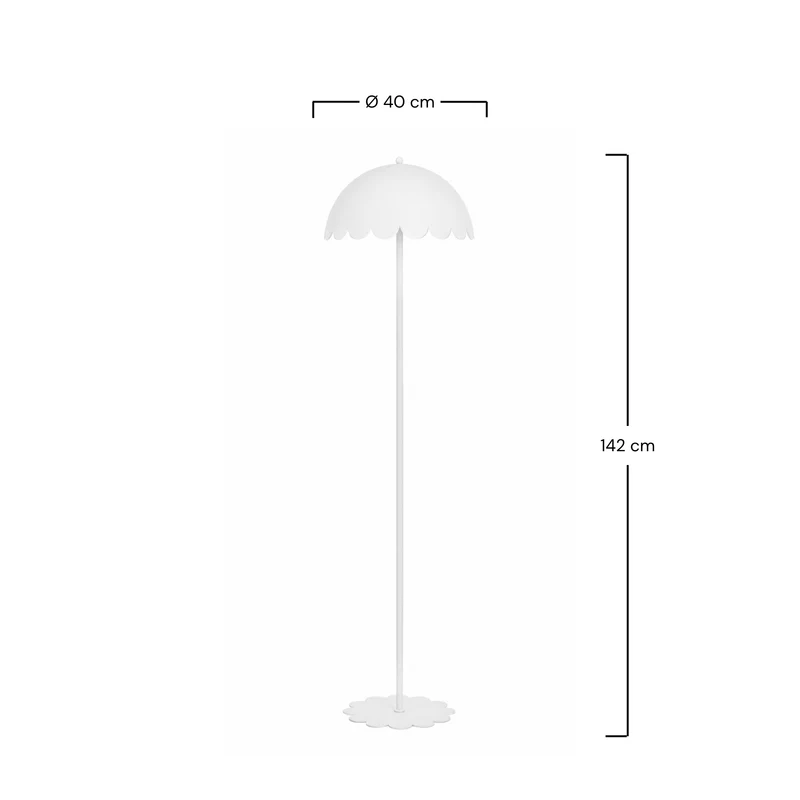 Lampadaire Flow en métal blanc H142 cm