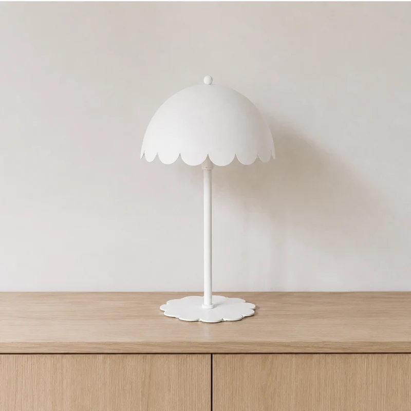Lampe à poser Flow en métal blanc H43 cm