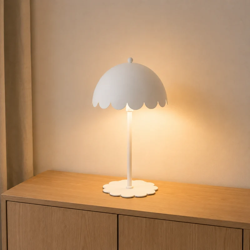 Lampe à poser Flow en métal blanc H43 cm