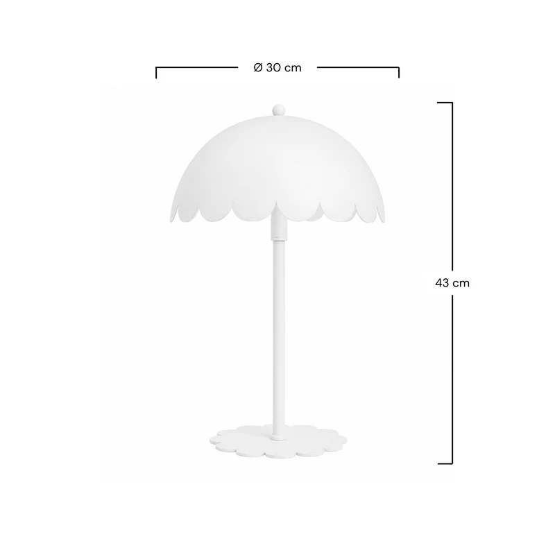 Lampe à poser Flow en métal blanc H43 cm