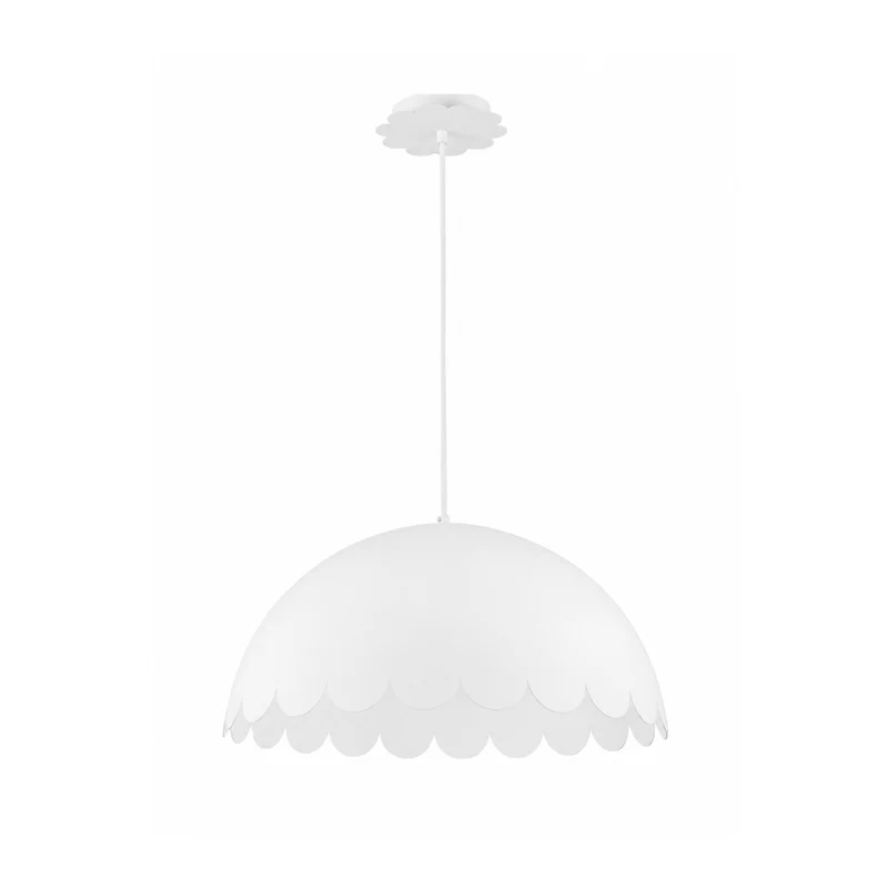 Suspension Flow en métal blanc D50 cm