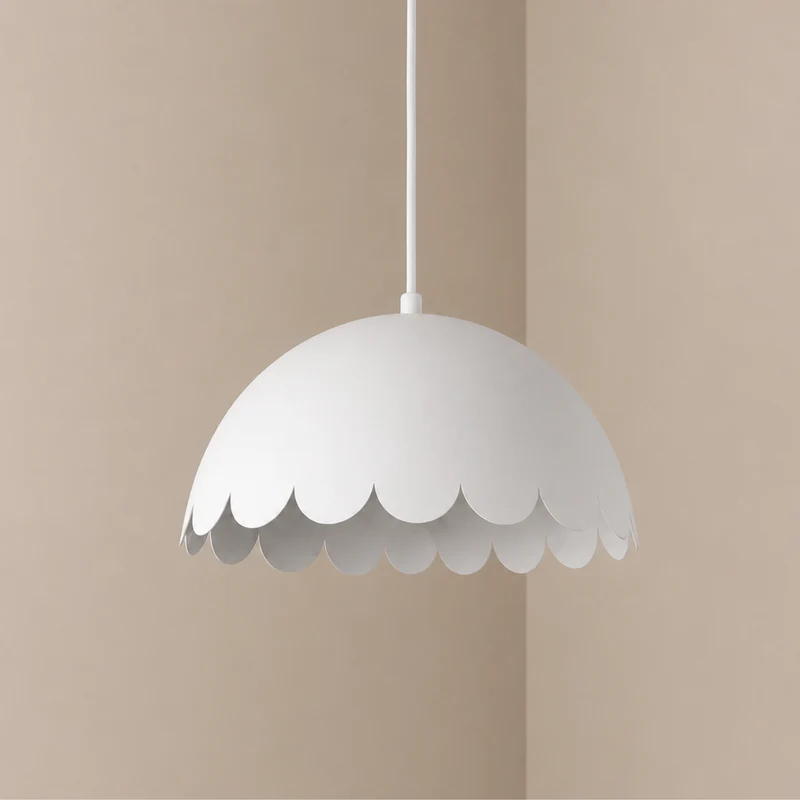 Suspension Flow en métal blanc D30 cm