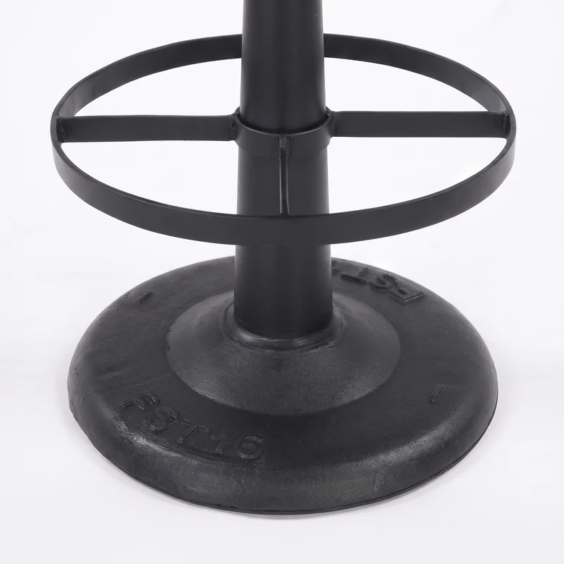Tabouret pour îlot central Lucien 65 cm en cuir de buffle marron foncé