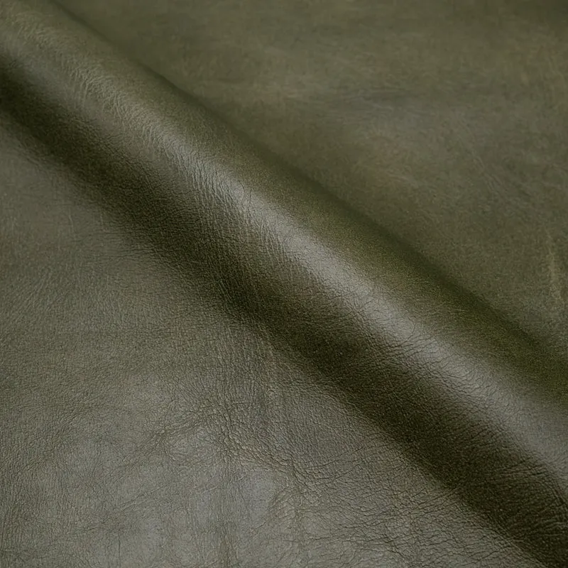 Lot de 2 chaises pour îlot central Arsène 65 cm en cuir de buffle vert