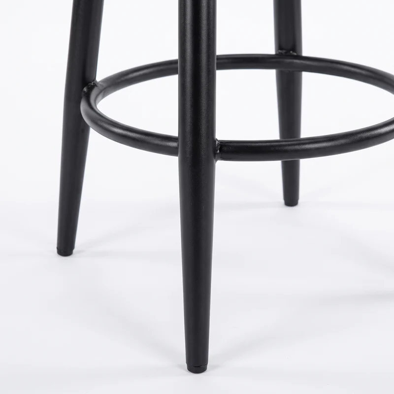 Tabouret pour îlot central Malo 65 cm en cuir de buffle marron foncé