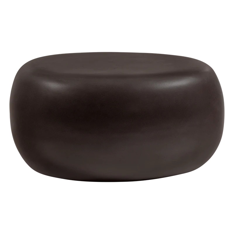 Pebble bijzettafel 31x65x49 cm betonlook donkerbruin