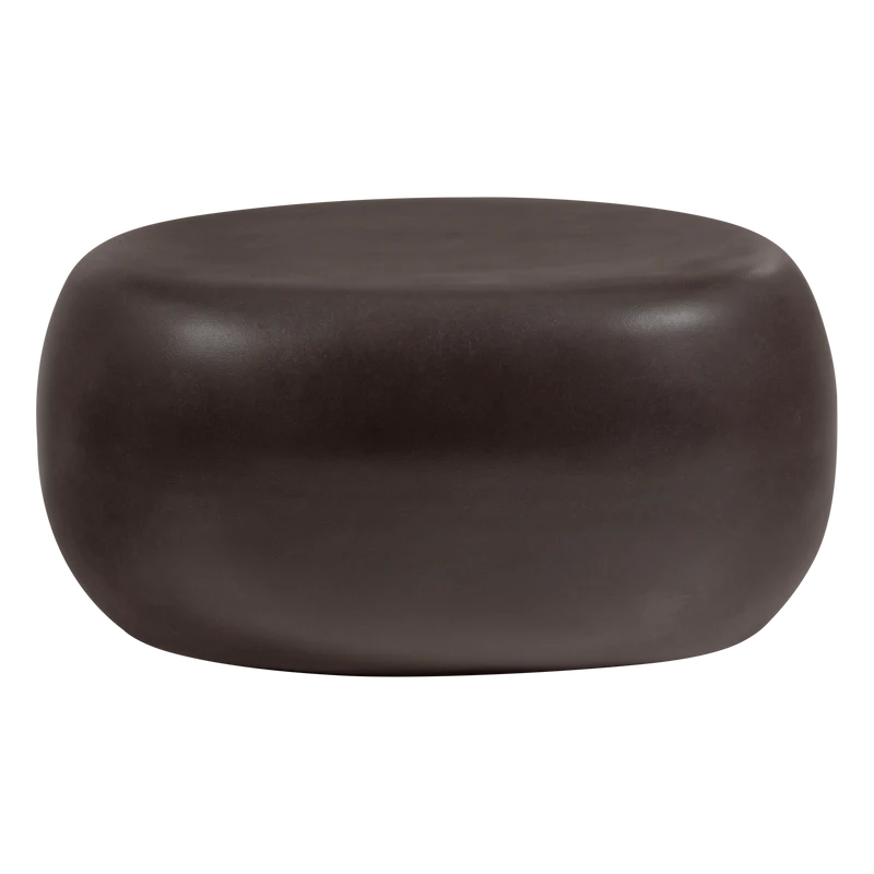 Pebble bijzettafel 31x65x49 cm betonlook donkerbruin