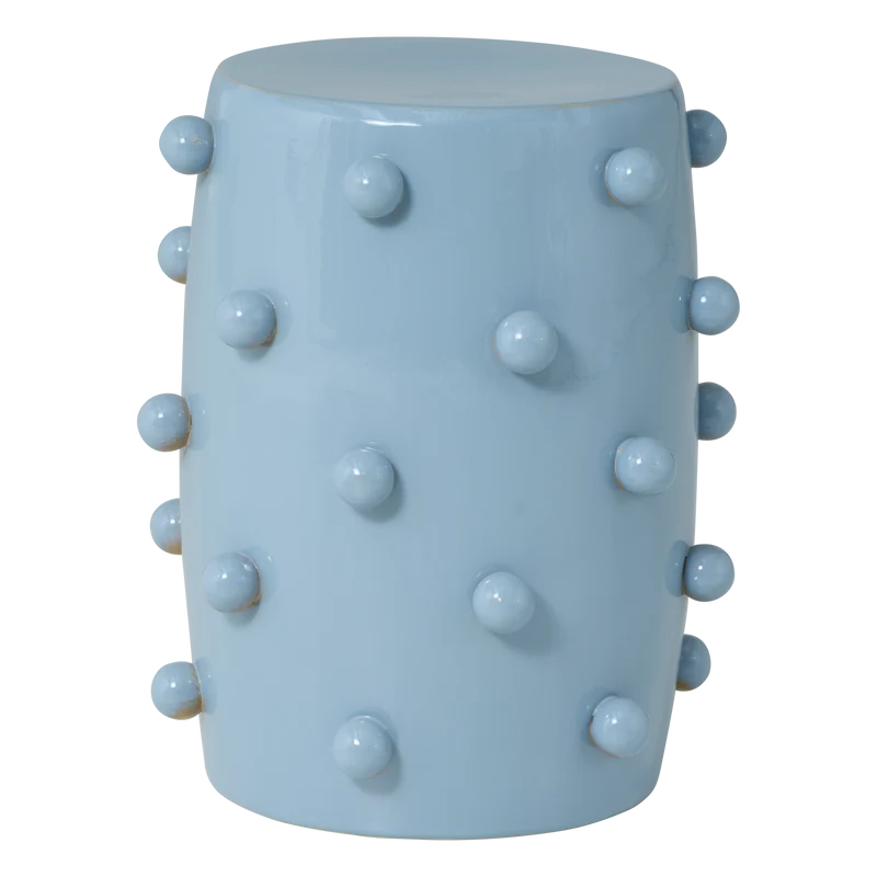 Knobs decoratieve bijzettafel ø 39x46 cm keramiek lichtblauw