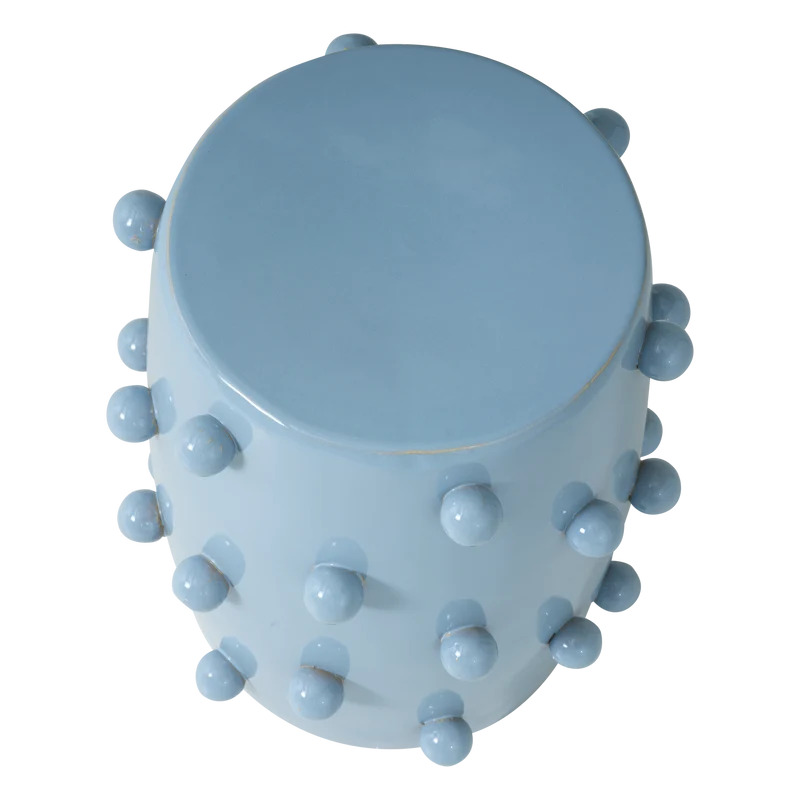 Knobs decoratieve bijzettafel ø 39x46 cm keramiek lichtblauw