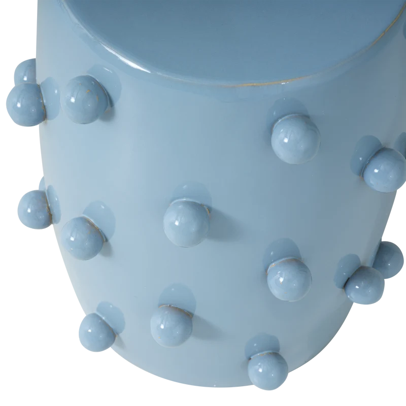 Knobs decoratieve bijzettafel ø 39x46 cm keramiek lichtblauw