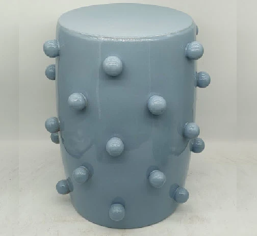 Knobs decoratieve bijzettafel ø 39x46 cm keramiek lichtblauw