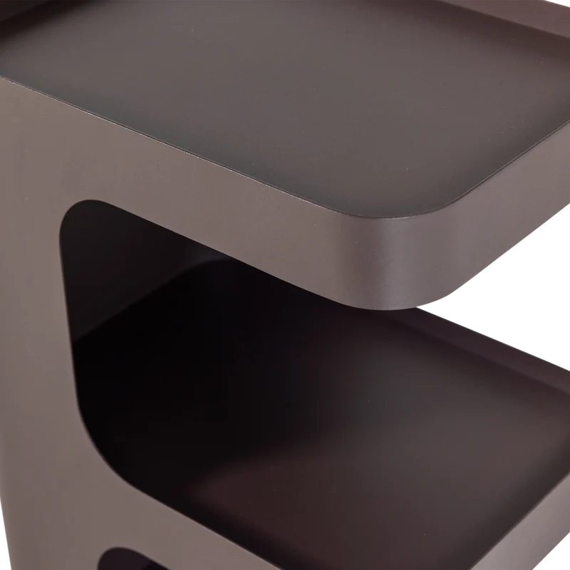 Vire bijzettafel metaal donkerbruin
