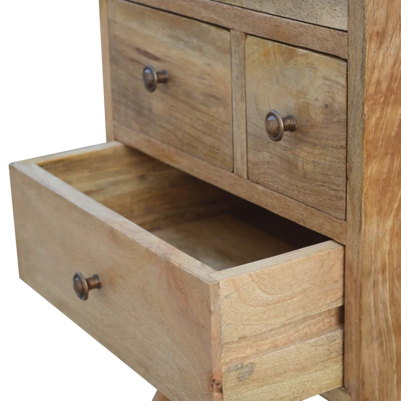 Chevet 4 tiroirs de rangement en manguier