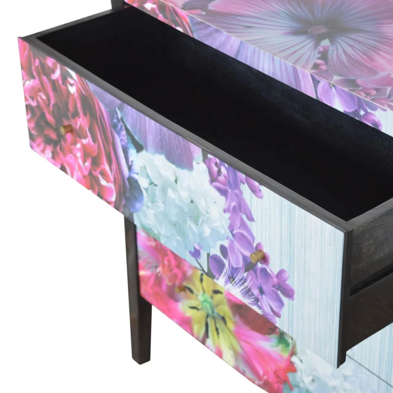Mayah™ - Commode Lady motif floral fait-main