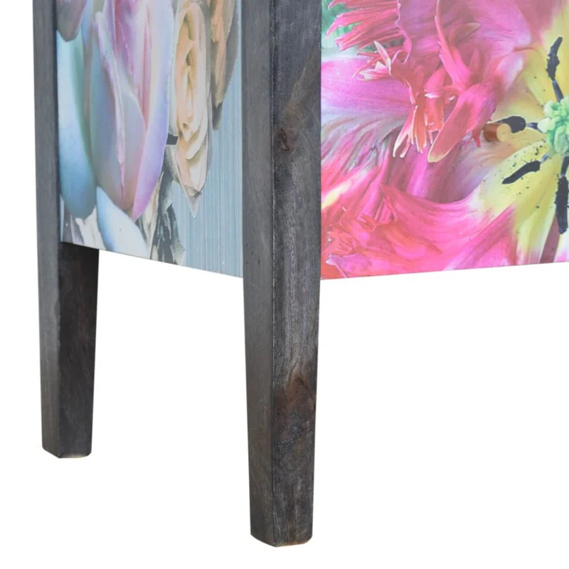 Mayah™ - Commode Lady motif floral fait-main