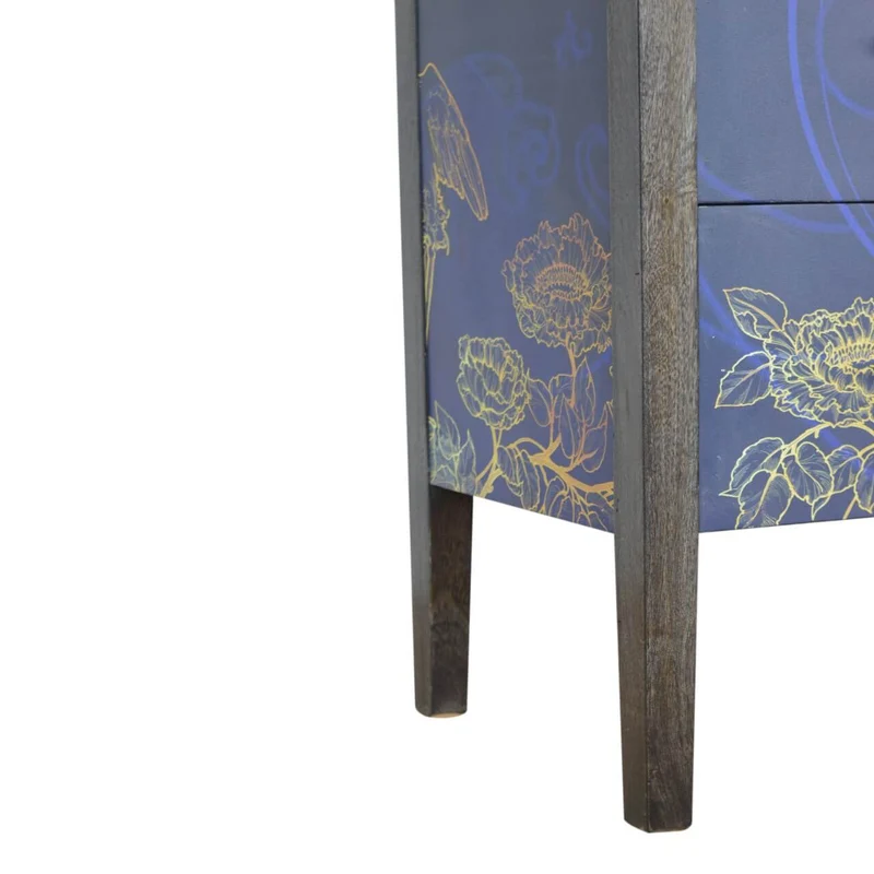 Mayah™ - Commode Shangri-la motif floral fait-main