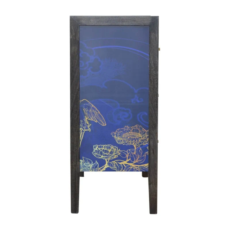 Mayah™ - Commode Shangri-la motif floral fait-main