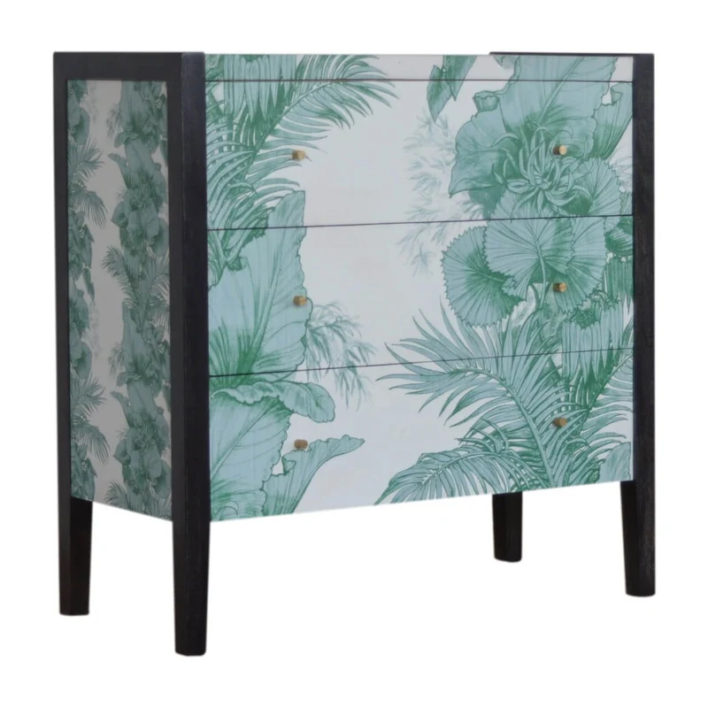 Mayah™ - Commode motif floral fait-main