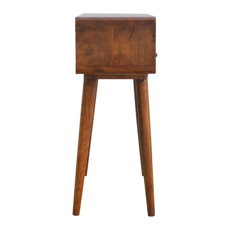 Table console incurvée en châtaignier massif