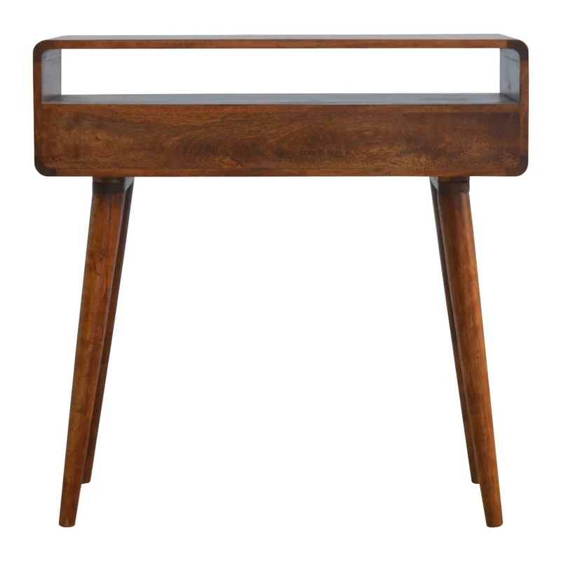 Table console incurvée en châtaignier massif
