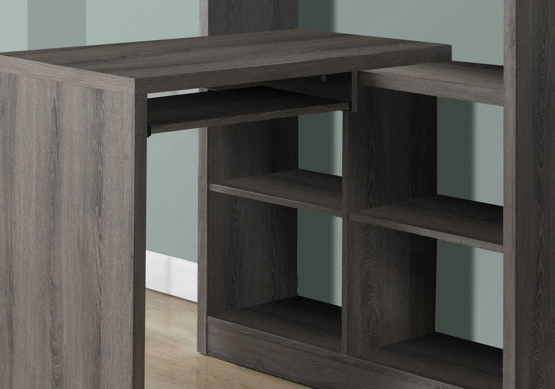 STRAVION™ – L-SHAPED CORNER COMPUTER DESK WITH BOOKCASE – I 7022