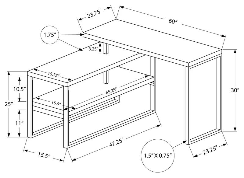 ZYREN™ – L-SHAPED OFFICE DESK – I 7586