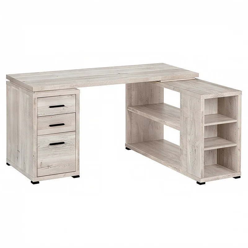 VANTEX CORNER™ – L-SHAPED RECLAIMED OFFICE DESK – I 7421