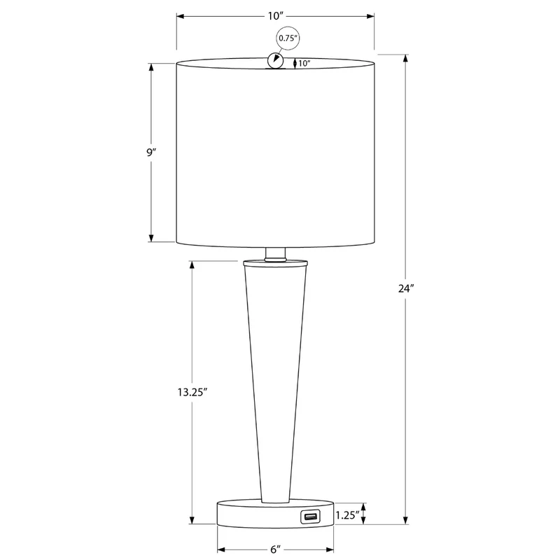 ALTERRA TAPER™ – MODERN TALL TABLE LAMP SET WITH USB (2-PIECE) – I 9643