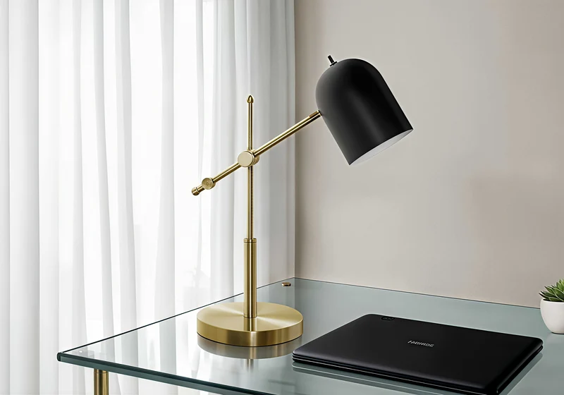 AURELION TASK™ – MODERN BRASS TABLE LAMP – I 9766