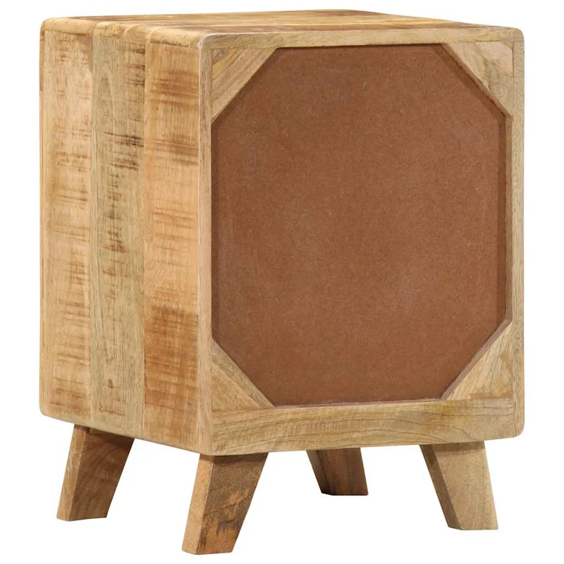 Table de Chevet Bois Massif Vintage 3 Tiroirs