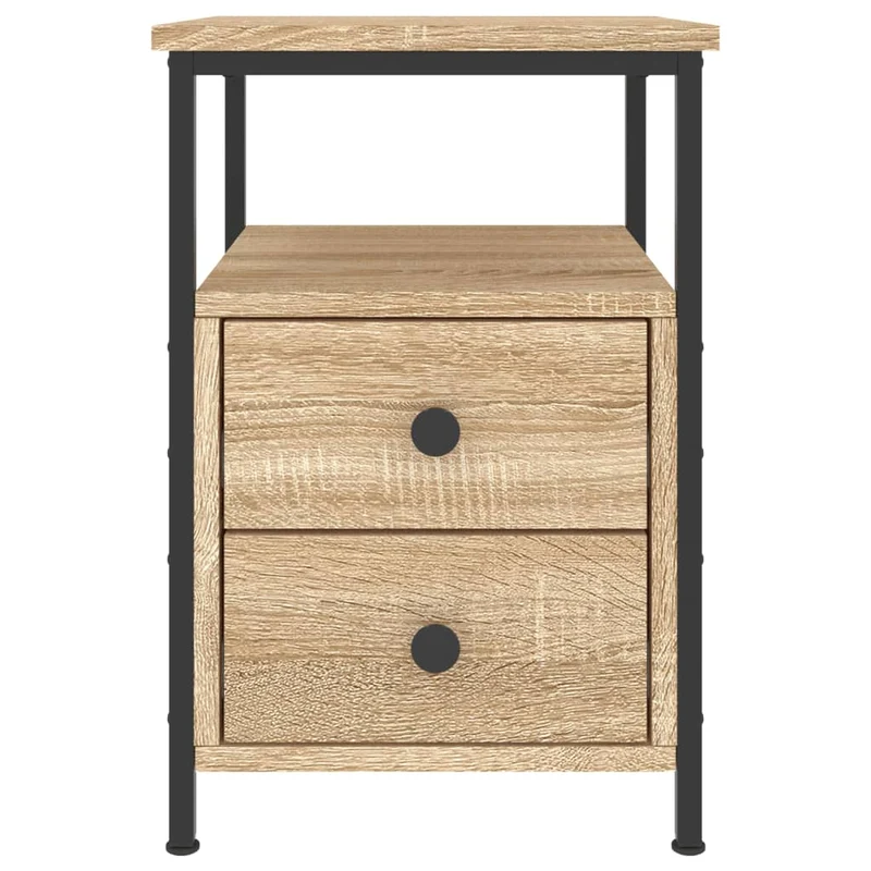 Table de Chevet Industrielle Bois et Métal