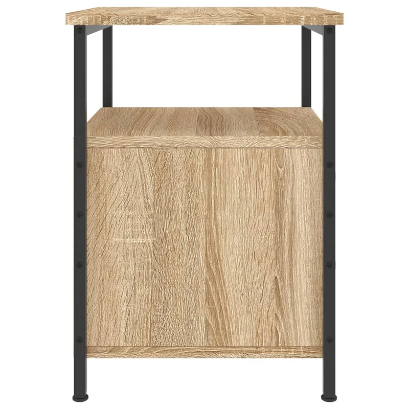 Table de Chevet Industrielle Bois et Métal