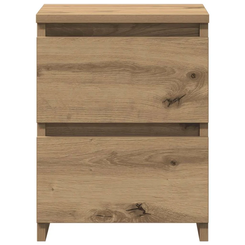Table de Chevet Moderne Bois 2 Tiroirs