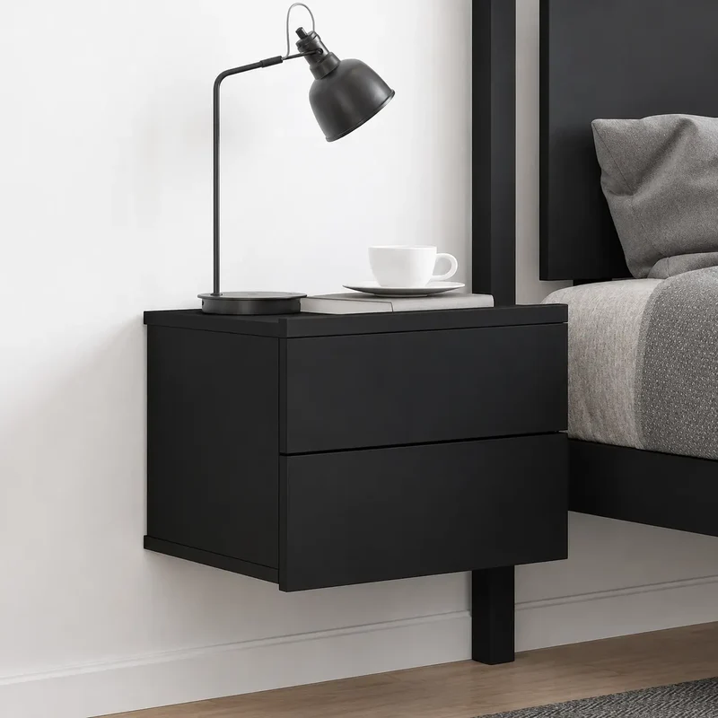 Table de Chevet Murale Suspendue Bois
