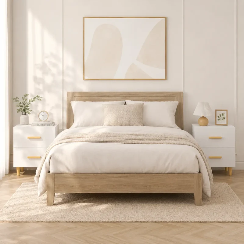 Table de Chevet Scandinave Blanche
