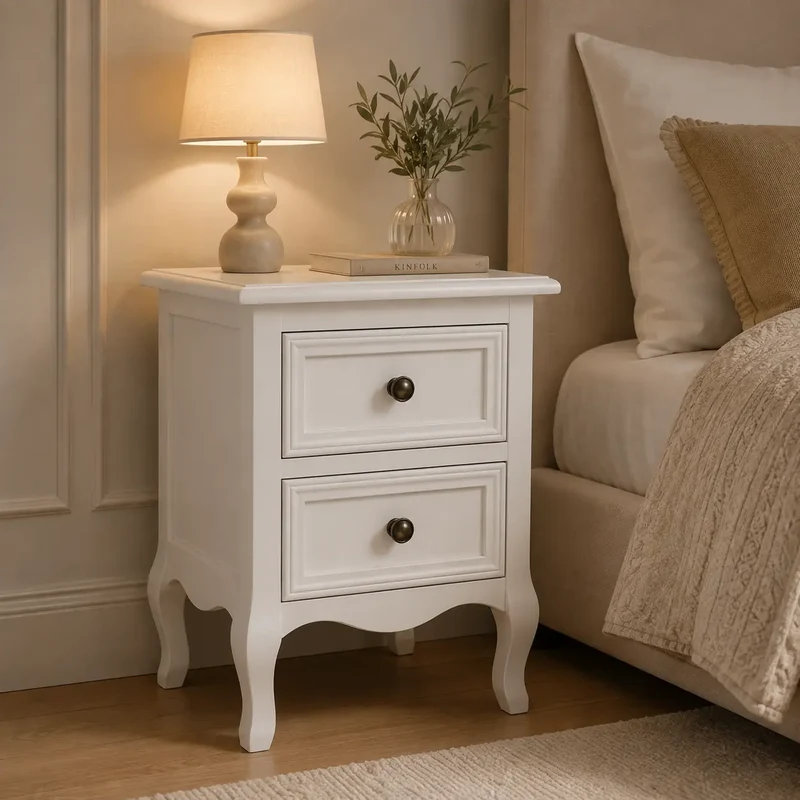 Table de Chevet Vintage Blanche