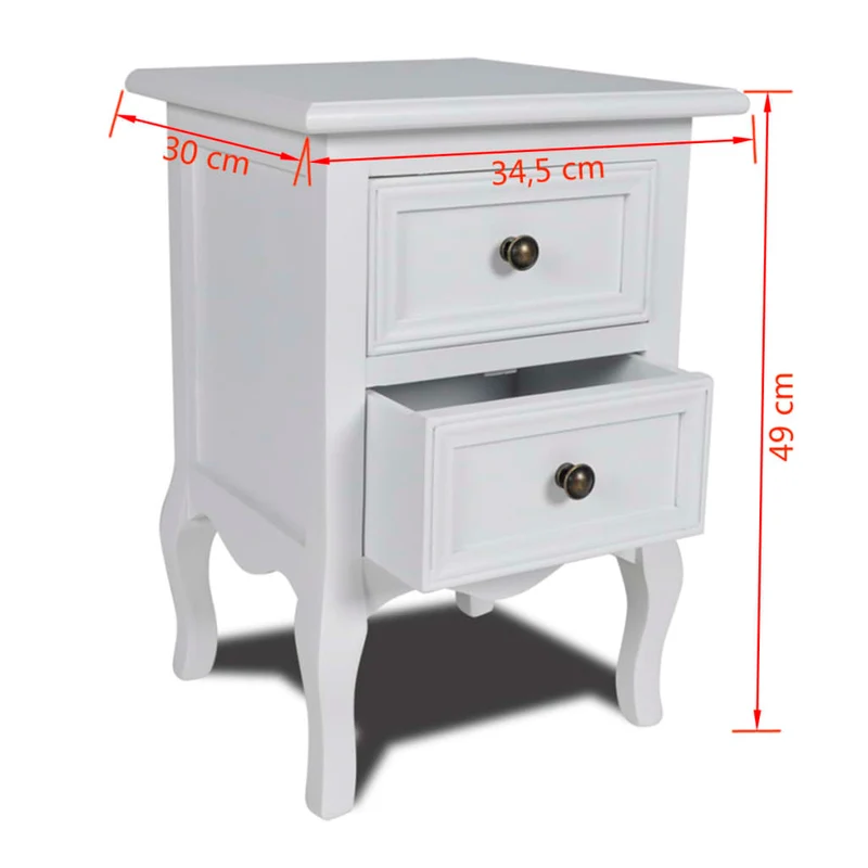 Table de Chevet Vintage Blanche