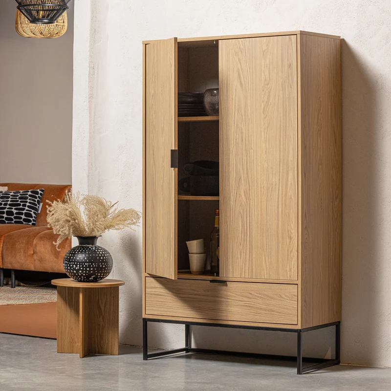 Silas 2-deurs kast eiken decor